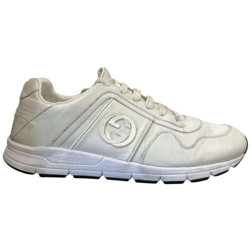 Men's Interlocking G Low Trainers White Size UK 8.5 / EU 42.5