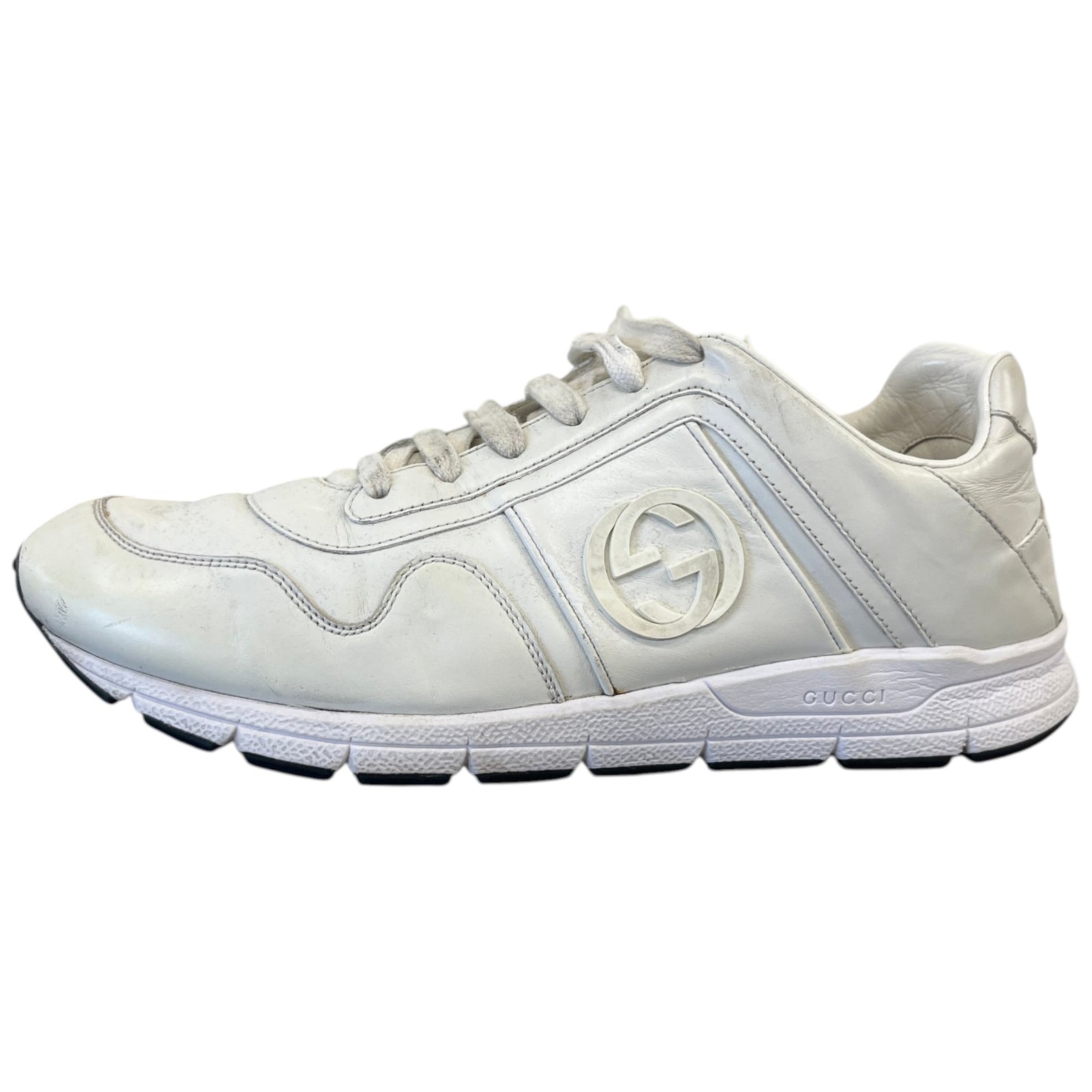 Men's Interlocking G Low Trainers White Size UK 8.5 / EU 42.5 - Photo 5