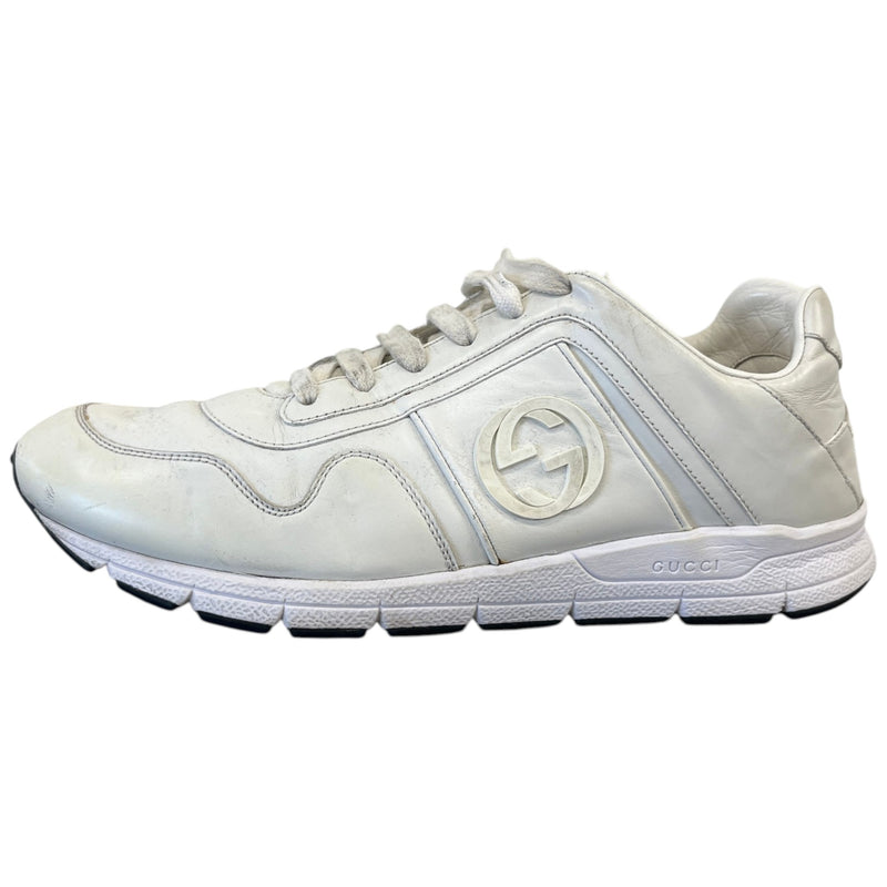 Men's Interlocking G Low Trainers White Size UK 8.5 / EU 42.5