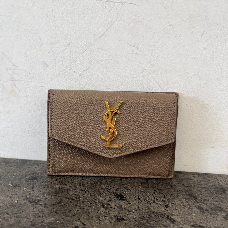 Women's Grain De Poudre Uptown Card Holder Brown