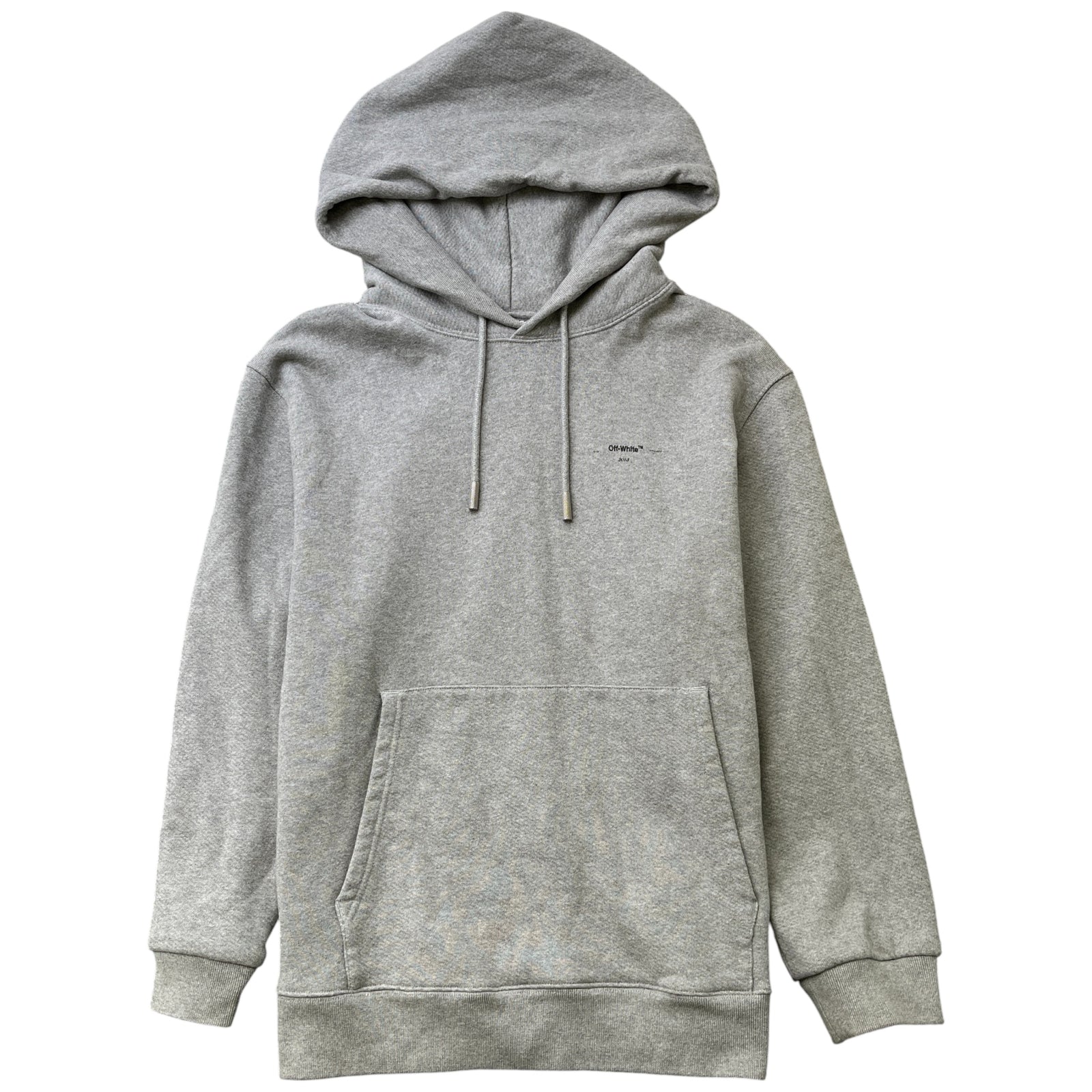 Men's Logo Print Hoodie Grey Size XL - Photo 1