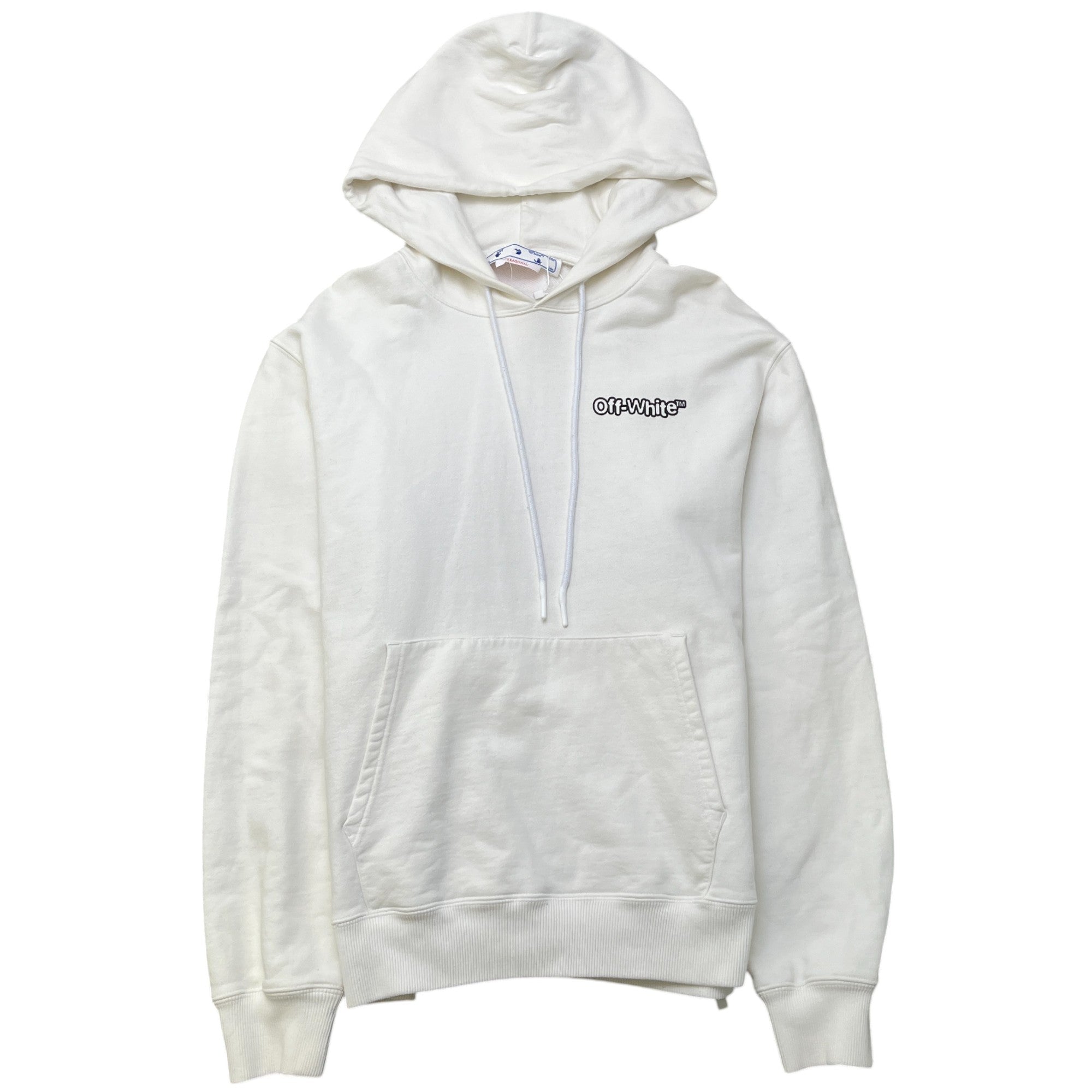 Men s Logo Hoodie White Size XL Label Source