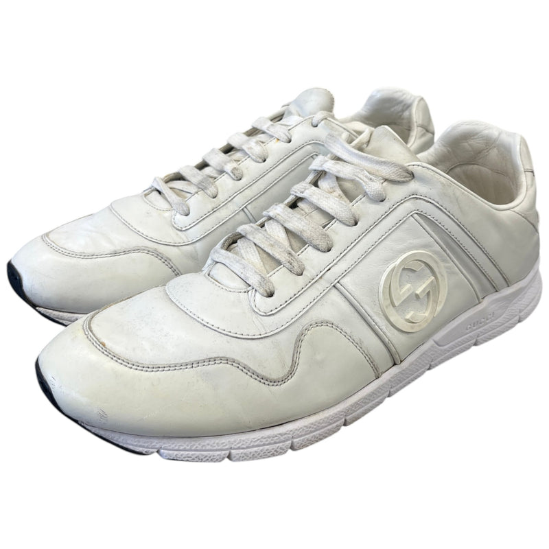Men's Interlocking G Low Trainers White Size UK 8.5 / EU 42.5
