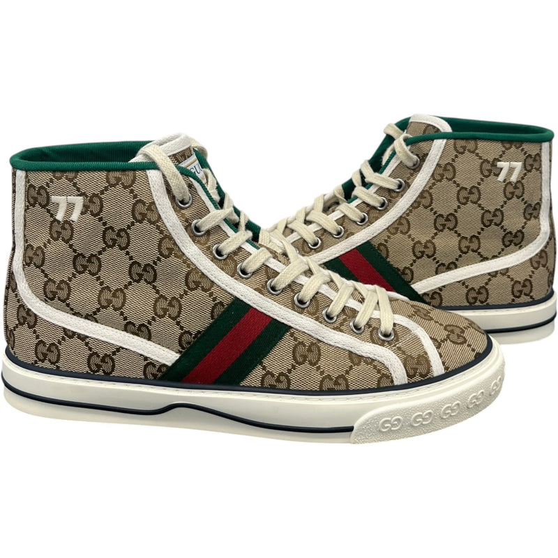 Men's GG Supreme High Trainers Beige Size UK 6.5 / EU 40.5