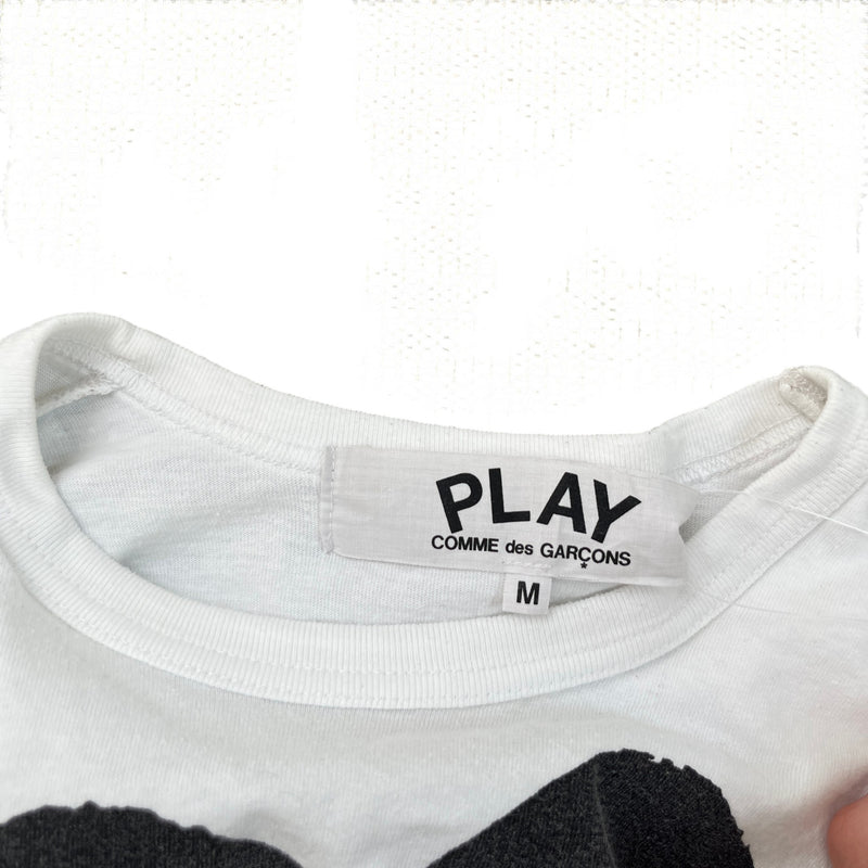 Men's Play Peeping Heart T-Shirt White Size M