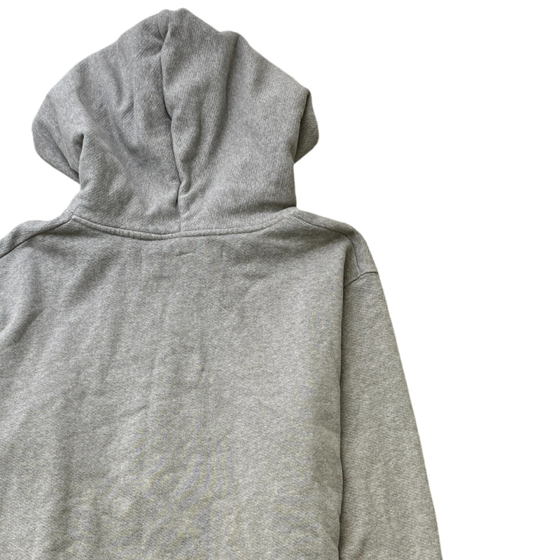 Men's Logo Print Hoodie Grey Size XL