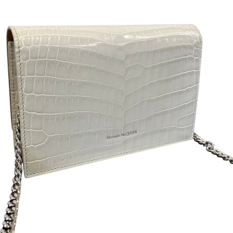 Women's Small Skull Handbag White