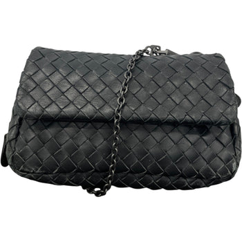 Women's Intrecciato Woven Olimpia Bag Black