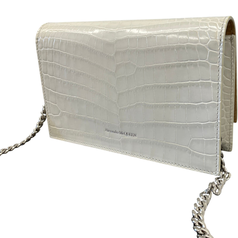 Women's Small Skull Handbag White