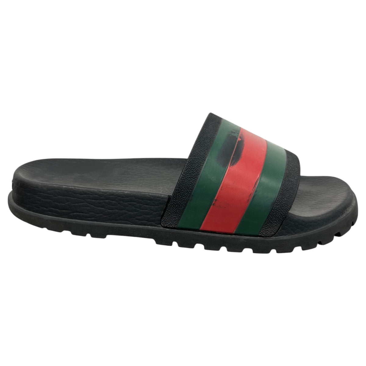 Men's Web Stripe Slides Black Size UK 6 / EU 40 - Photo 1