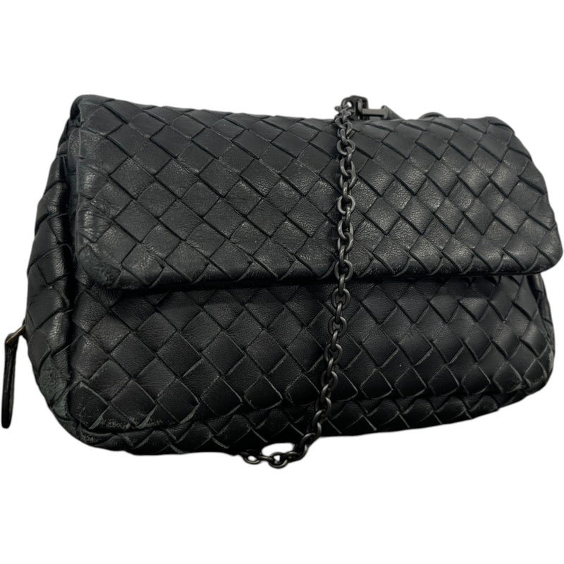 Women's Intrecciato Woven Olimpia Bag Black