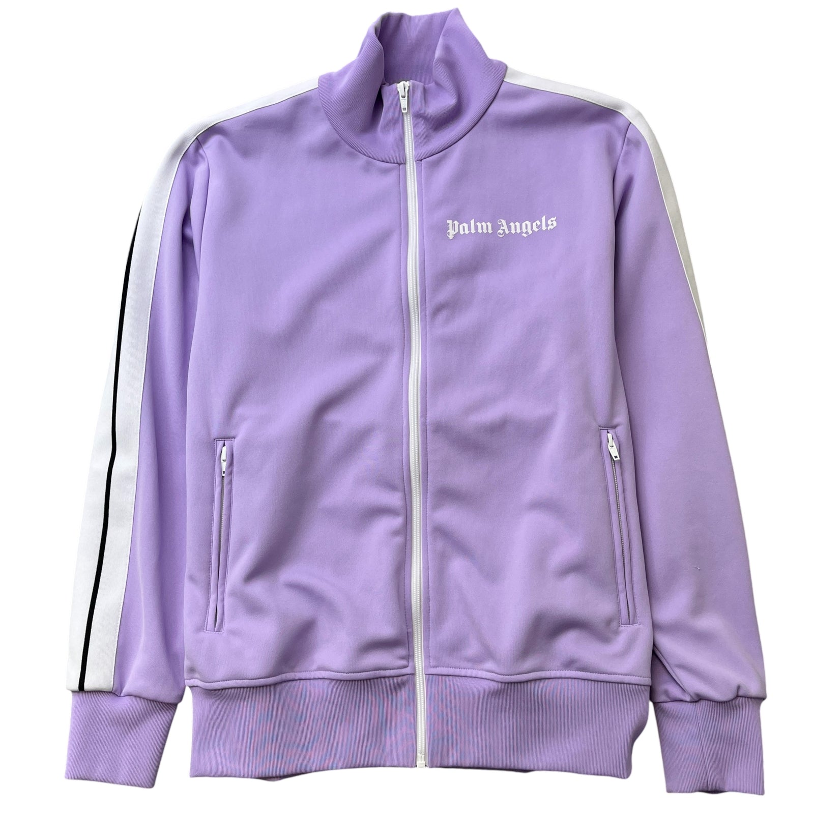 Men's Stripe Logo Track Jacket Purple Size L - Photo 1