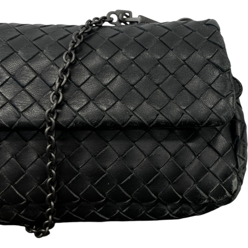 Women's Intrecciato Woven Olimpia Bag Black
