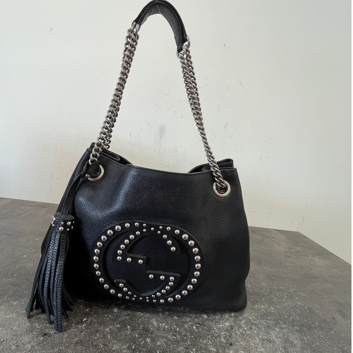 Women's GG Soho Tote Handbag Black - Photo 13