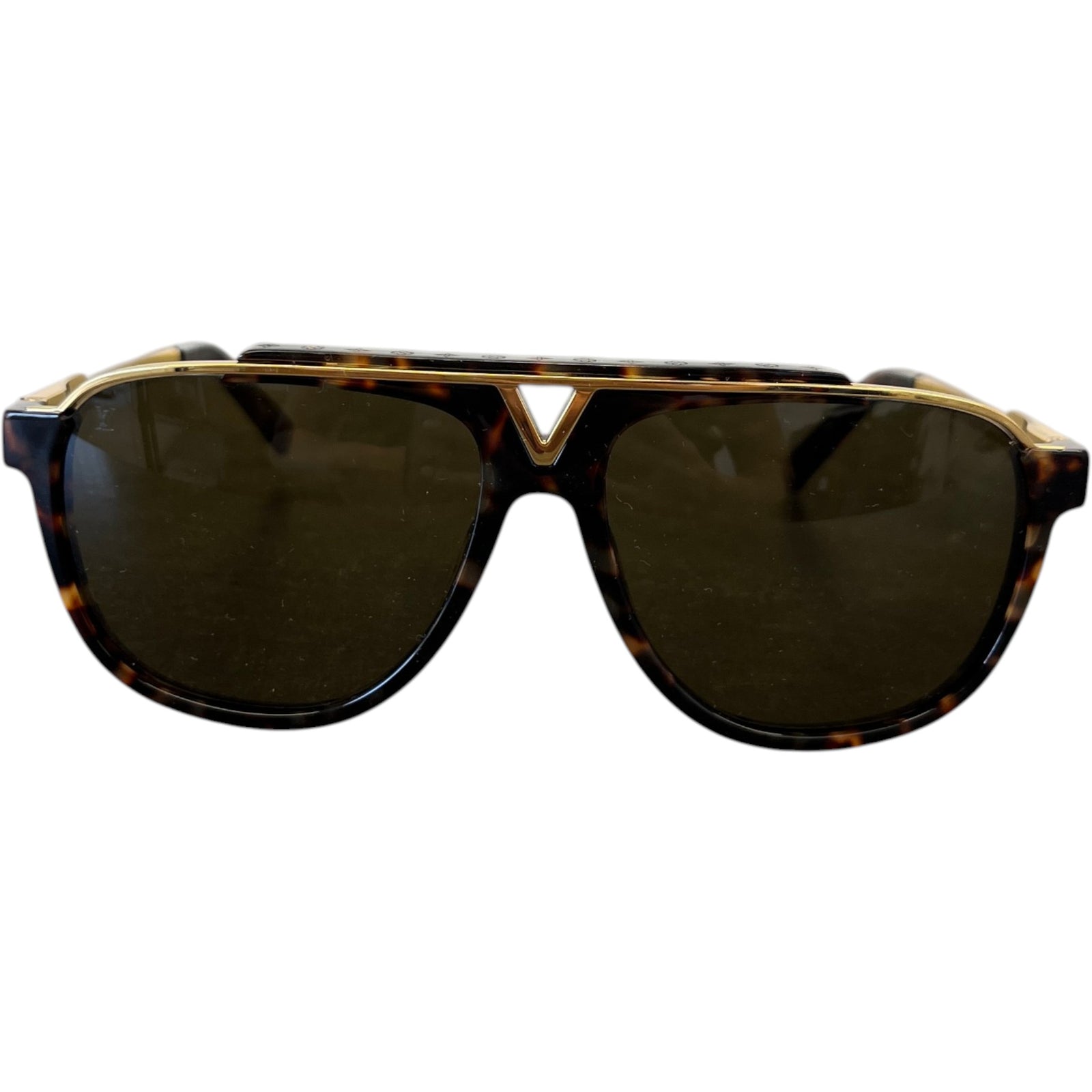 Men's Mascot Aviator Sunglasses Brown - Photo 1