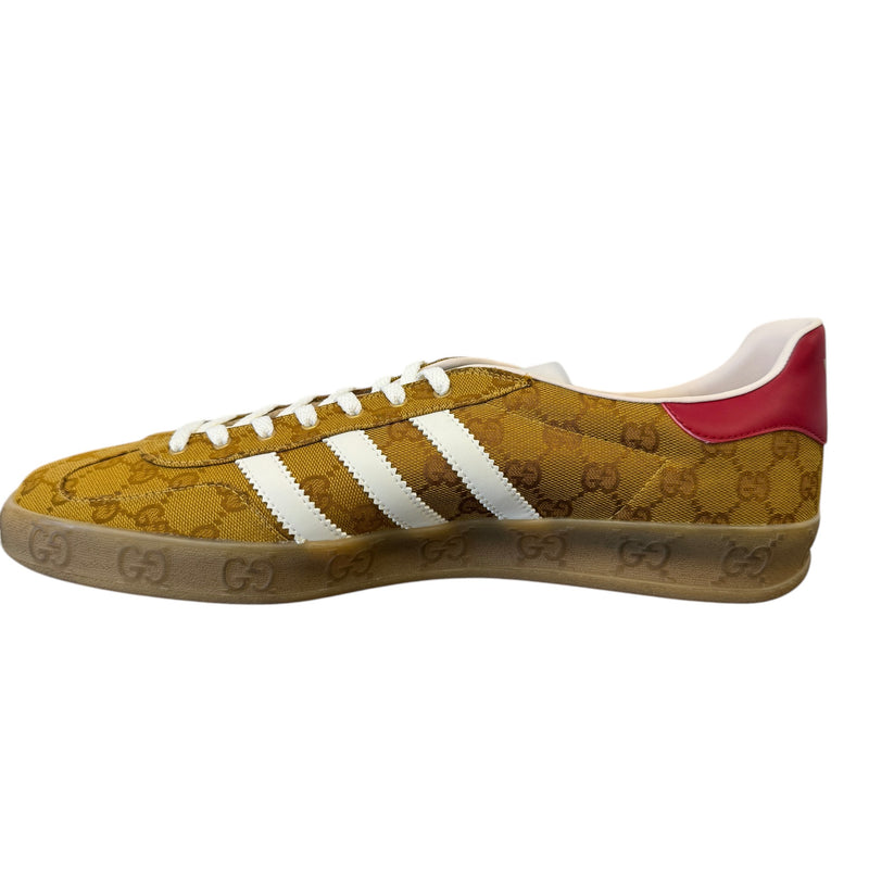 Men's X Adidas Gazelle Gg Monogram Low Trainers Beige Size EU 48 / UK 14