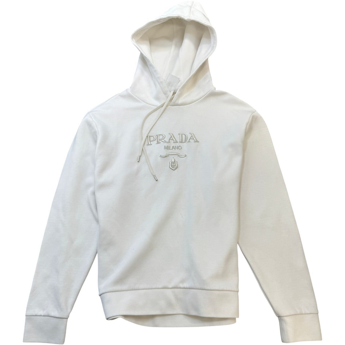 Men's Embroidered Logo Hoodie White Size XL - Photo 1