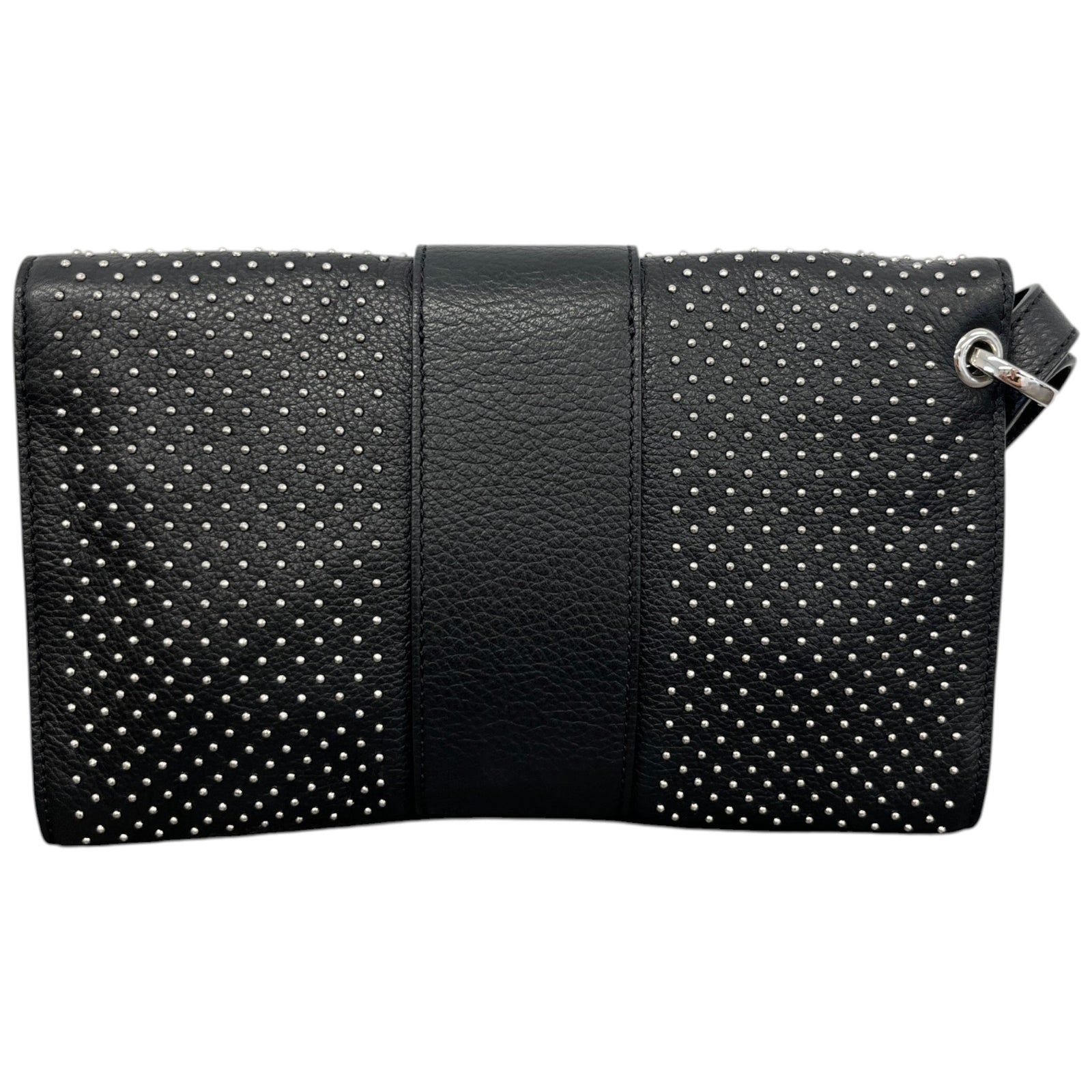 Women's Studded Leather Clutch Black - Photo 2