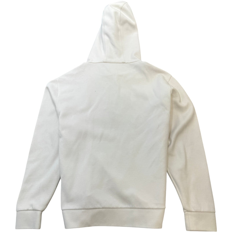 Men's Embroidered Logo Hoodie White Size XL