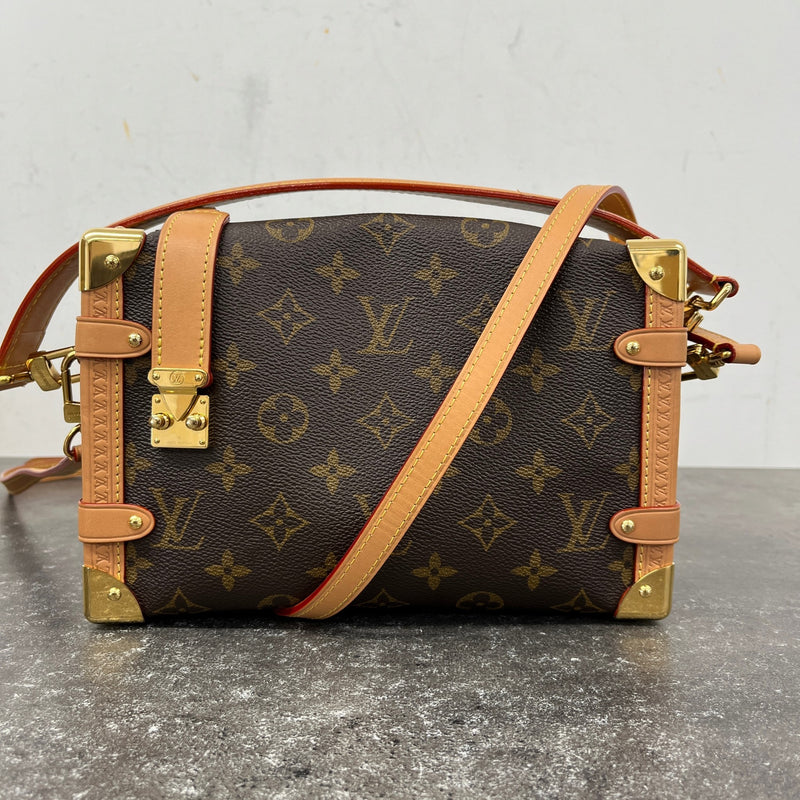 Women's Monogram Side Trunk MM Handbag Brown