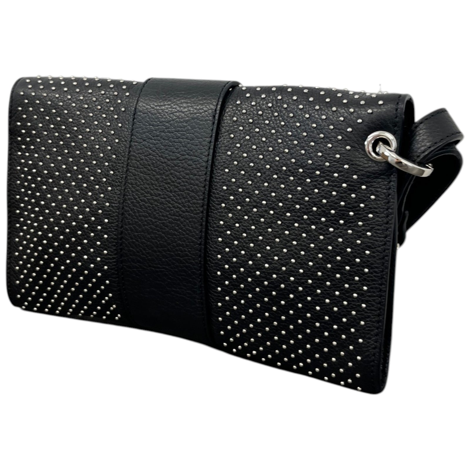 Women's Studded Leather Clutch Black - Photo 7
