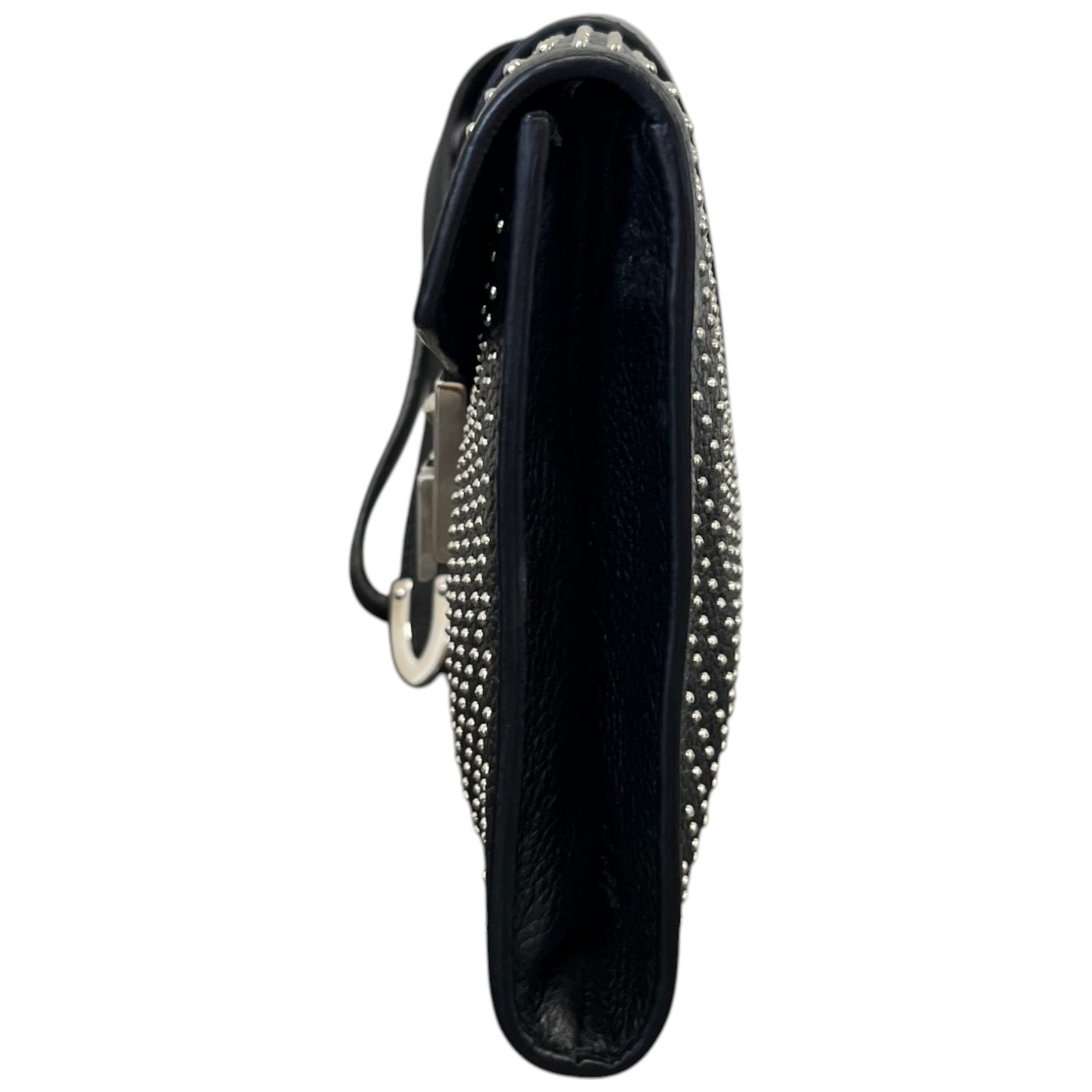 Women's Studded Leather Clutch Black - Photo 5