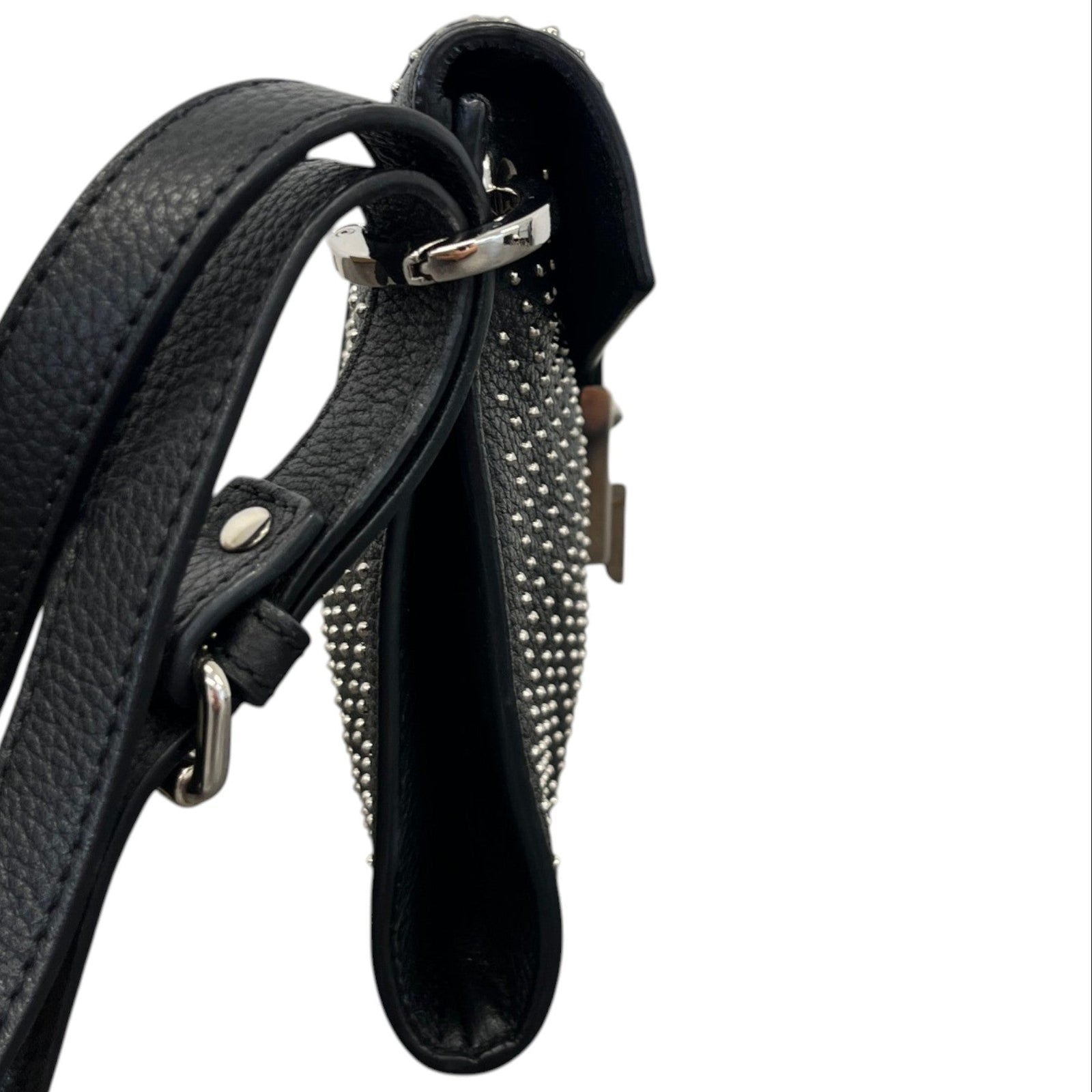 Women's Studded Leather Clutch Black - Photo 6