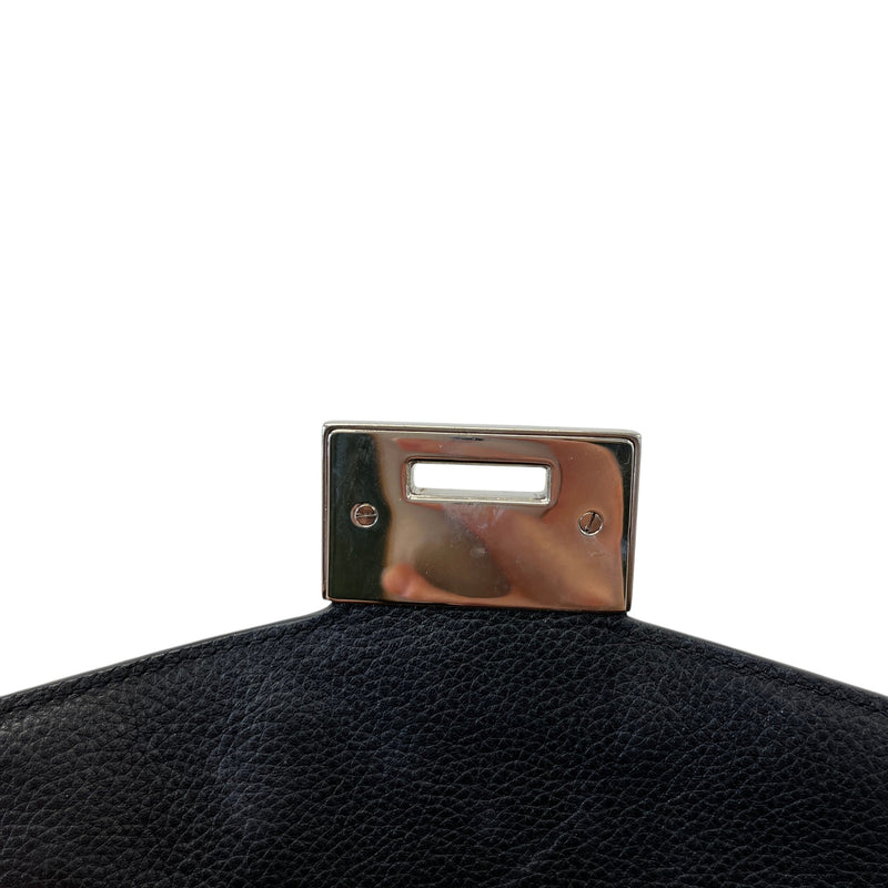 Women's Studded Leather Clutch Black
