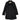 Women's Collared Button Up Pea Jacket Black Size XS