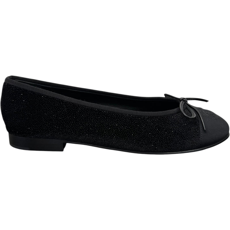 Women's CC Logo Glitter Mules Black Size UK 3.5 / EU 36.5