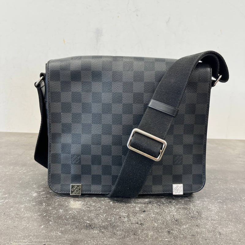 Men's Monogram Eclipse District Pm Messenger Bag Charcoal