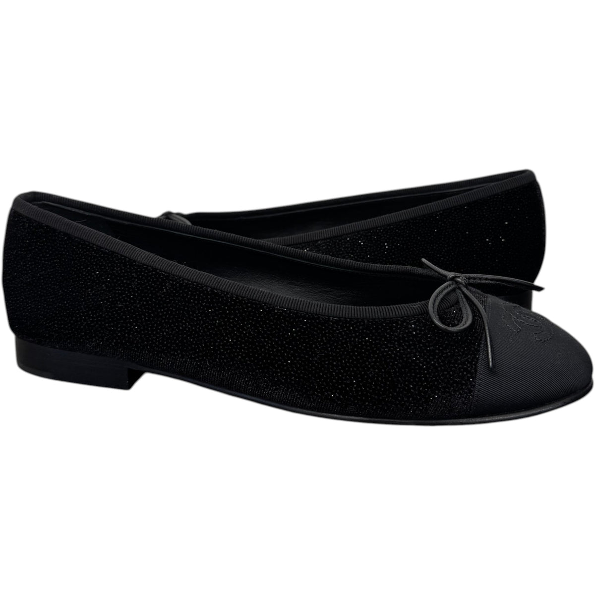 Women's CC Logo Glitter Mules Black Size UK 3.5 / EU 36.5 - Photo 3