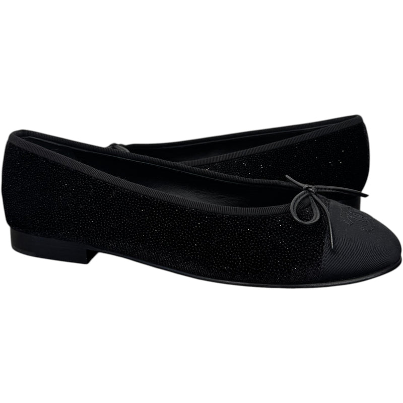 Women's CC Logo Glitter Mules Black Size UK 3.5 / EU 36.5
