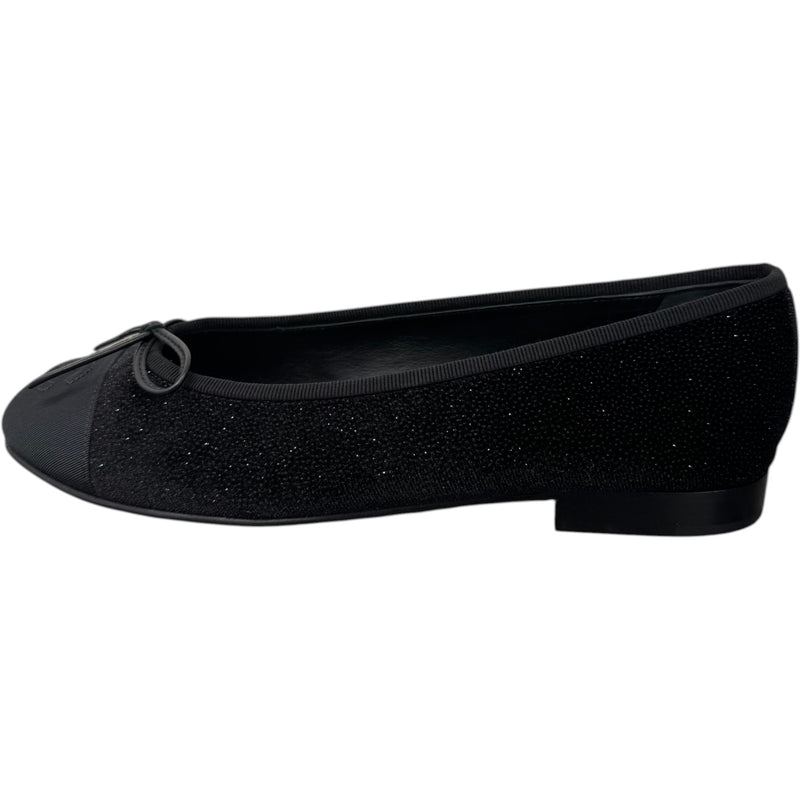 Women's CC Logo Glitter Mules Black Size UK 3.5 / EU 36.5