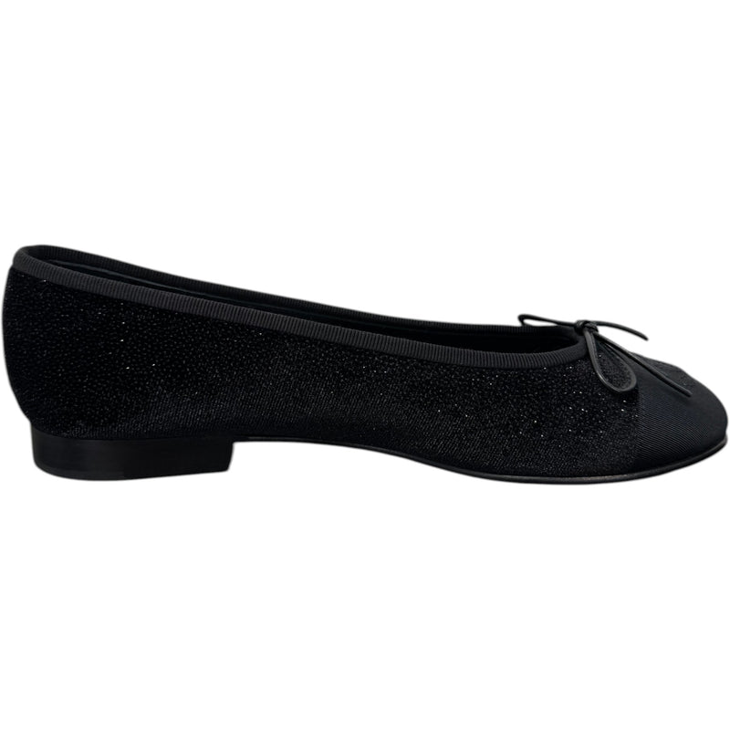 Women's CC Logo Glitter Mules Black Size UK 3.5 / EU 36.5