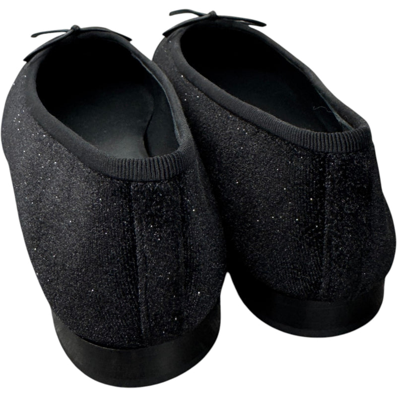 Women's CC Logo Glitter Mules Black Size UK 3.5 / EU 36.5