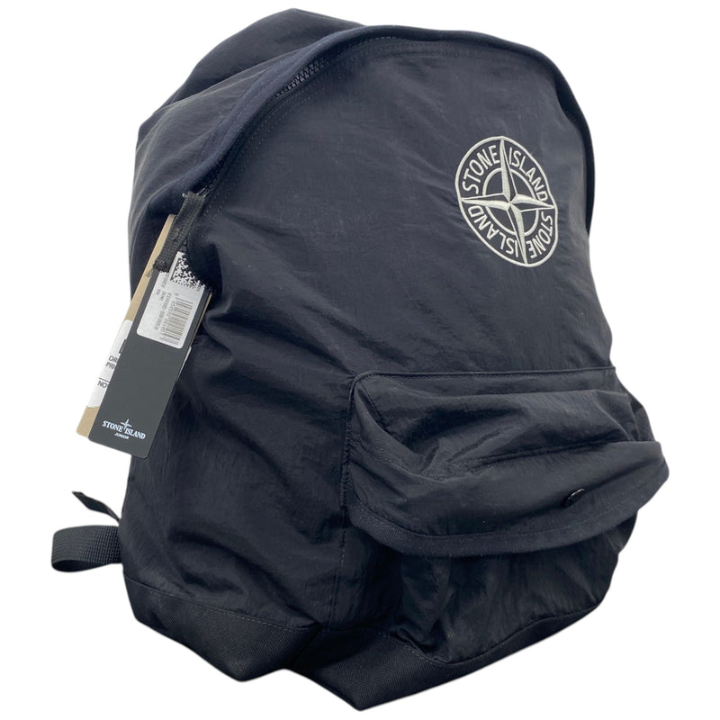 Men's Embroidered Compass Logo Backpack Black