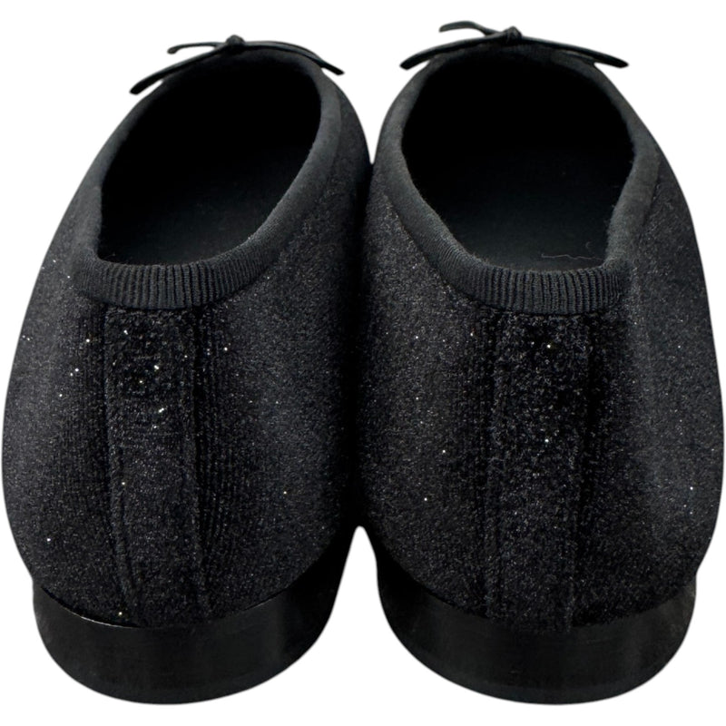 Women's CC Logo Glitter Mules Black Size UK 3.5 / EU 36.5