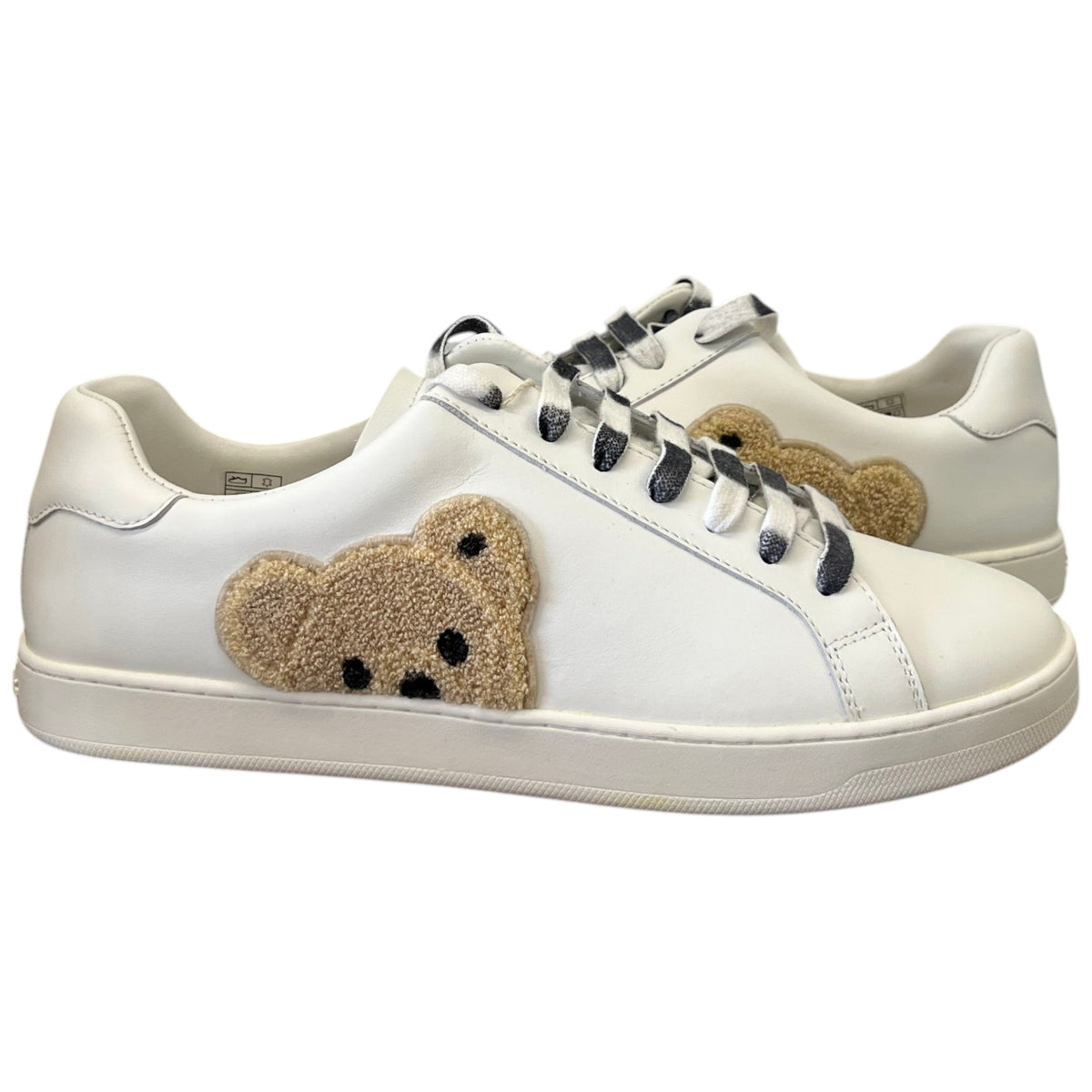 Men's New Tennis Teddy Bear Low Trainers White Size UK 10 / EU 44 - Photo 3