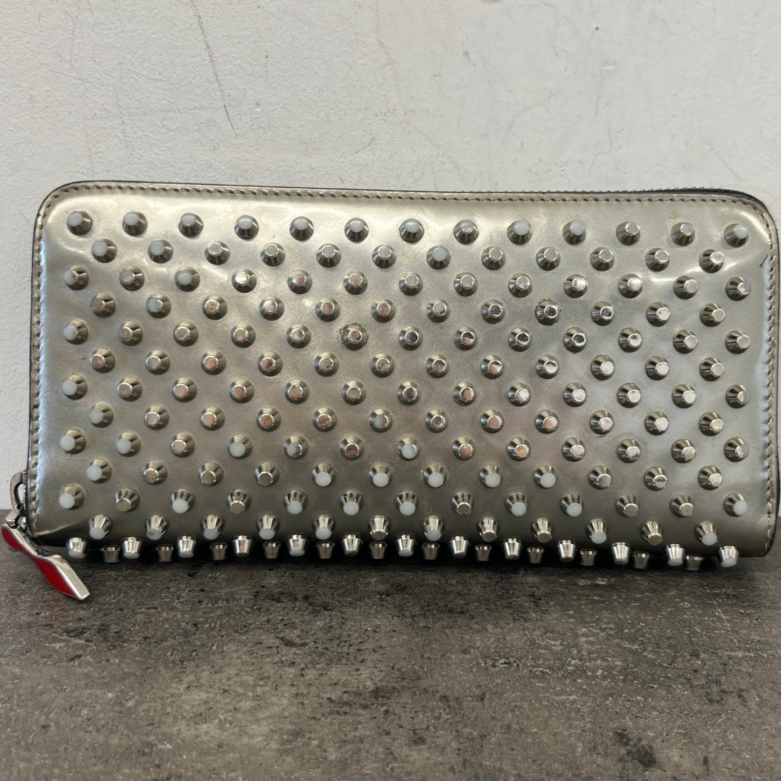 Women's Metallic Spikes Wallet Silver - Photo 11