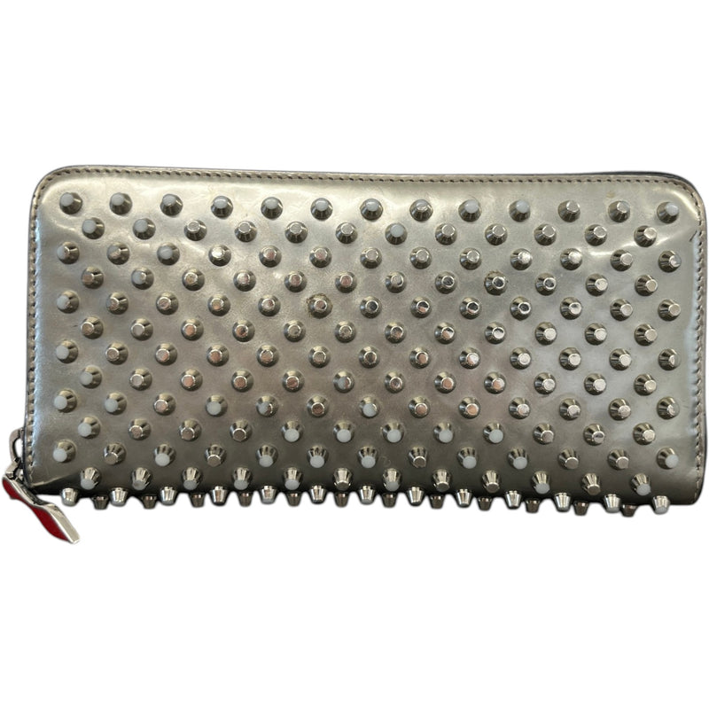Women's Metallic Spikes Wallet Silver