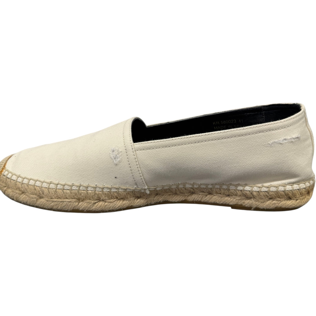 Women's Embroidered Espadrilles Loafers White Size UK 8 / EU 41 - Photo 2