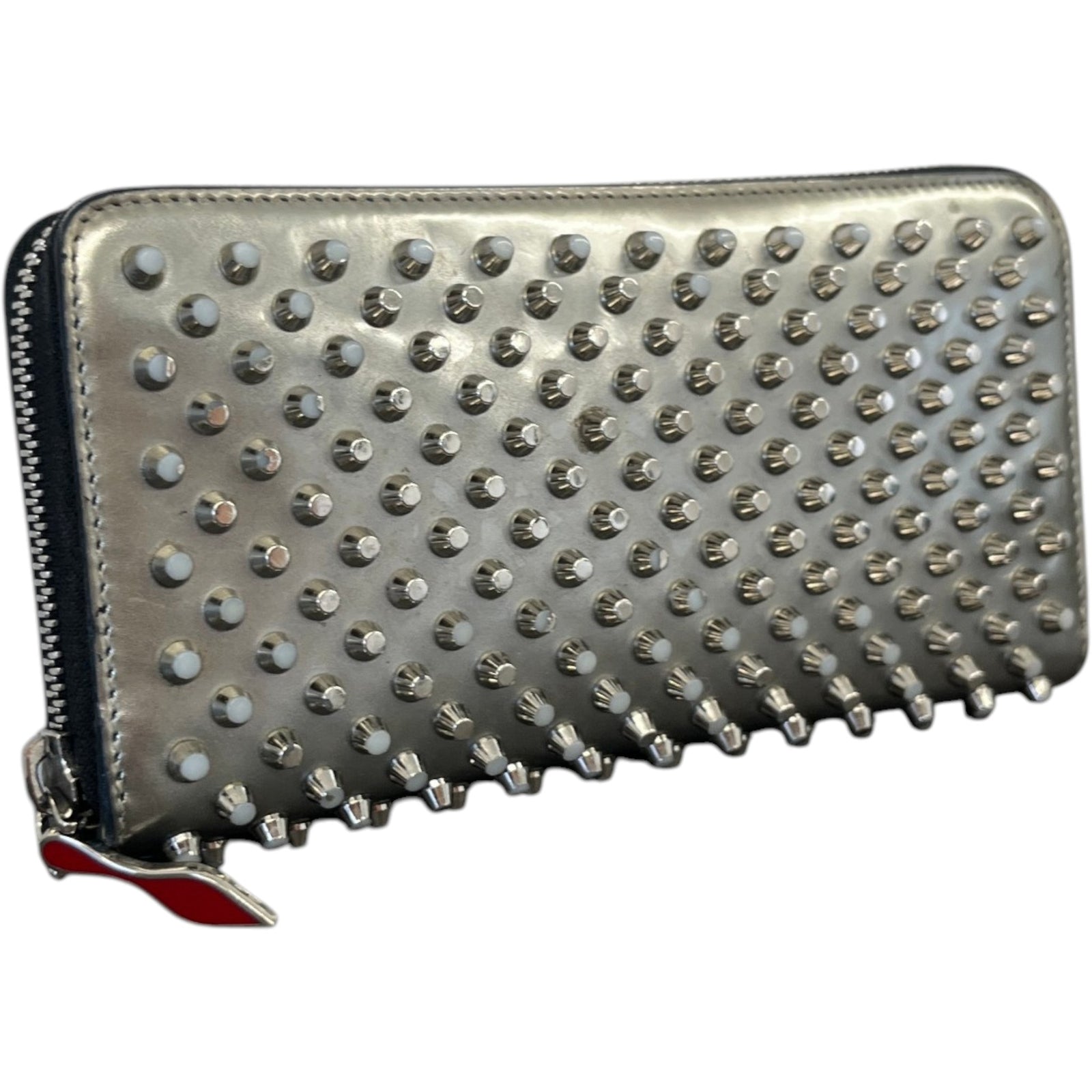 Women's Metallic Spikes Wallet Silver - Photo 3