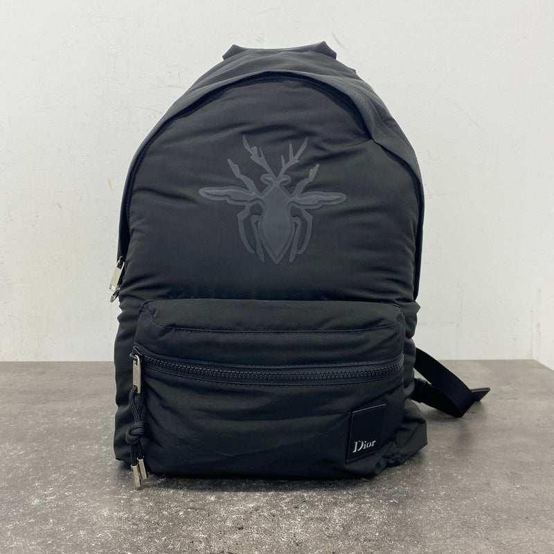 Men's Bee Embroidered Backpack Black