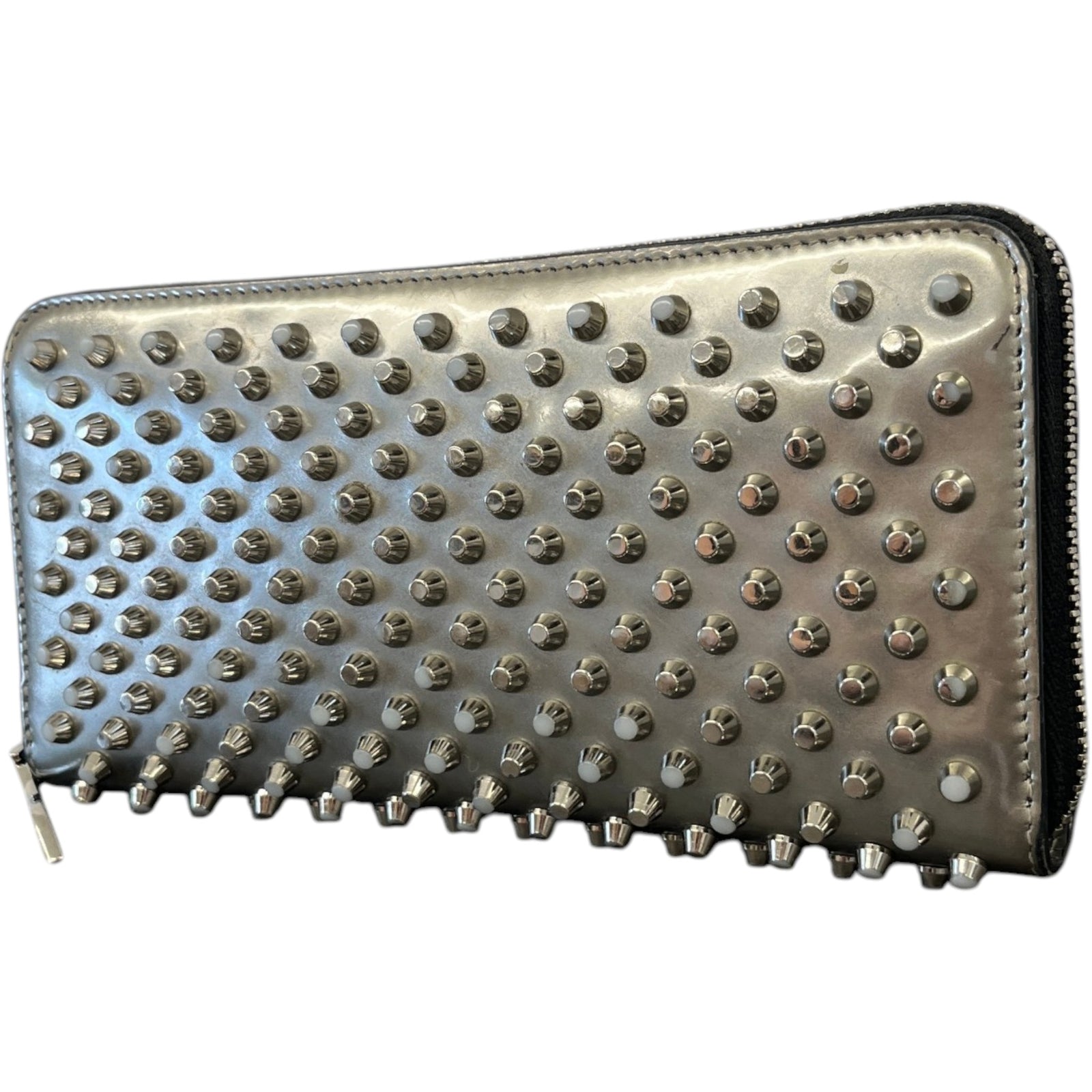 Women's Metallic Spikes Wallet Silver - Photo 4