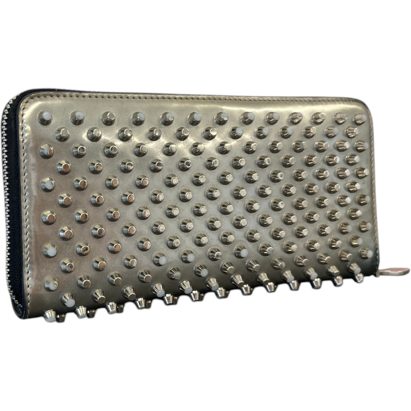 Women's Metallic Spikes Wallet Silver