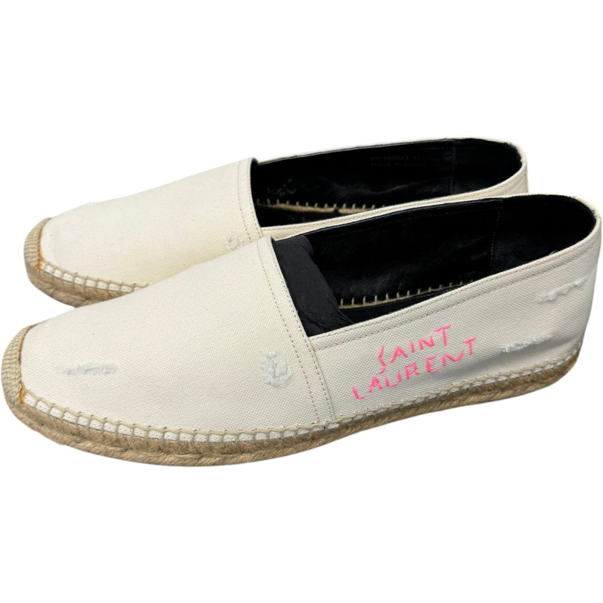 Women's Embroidered Espadrilles Loafers White Size UK 8 / EU 41 - Photo 7