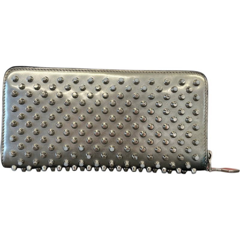 Women's Metallic Spikes Wallet Silver