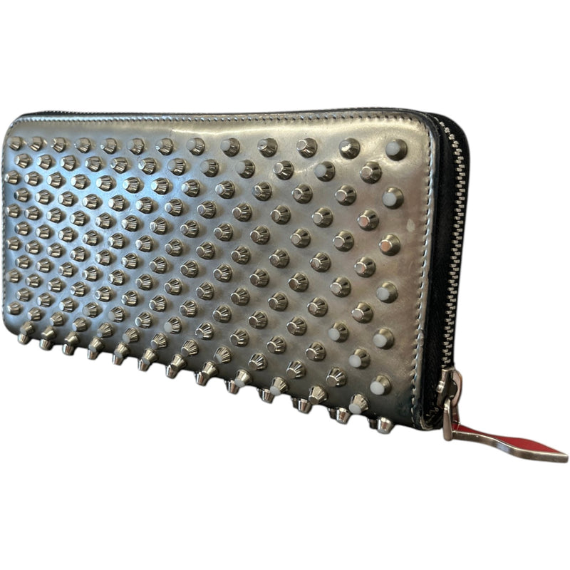 Women's Metallic Spikes Wallet Silver
