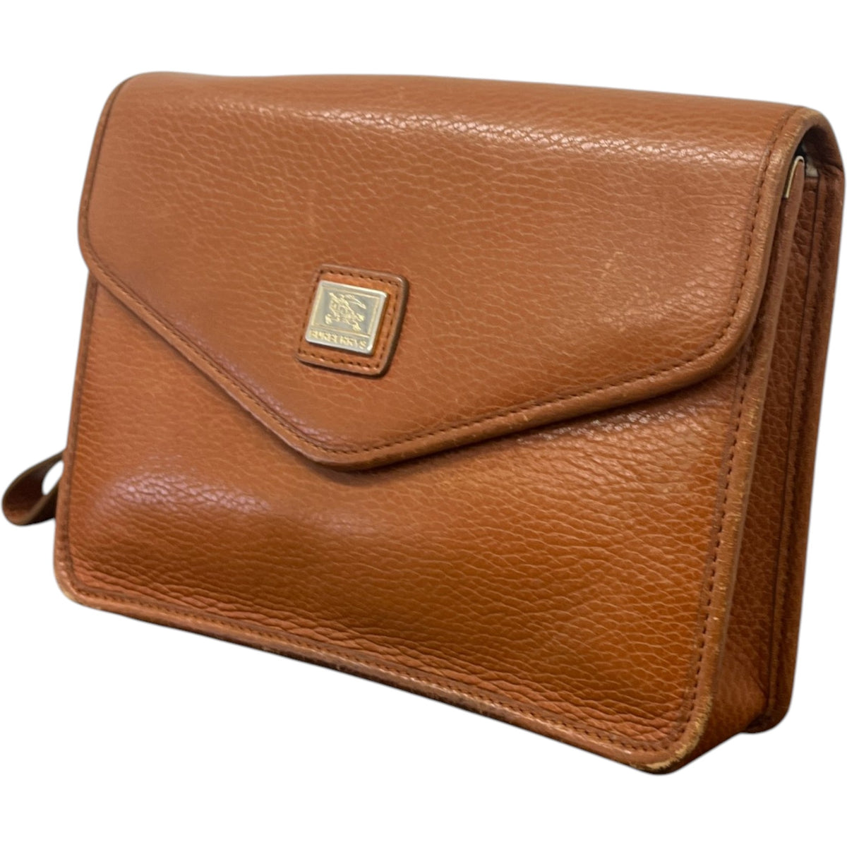 Women's Plaque Logo Clutch Brown - Photo 2